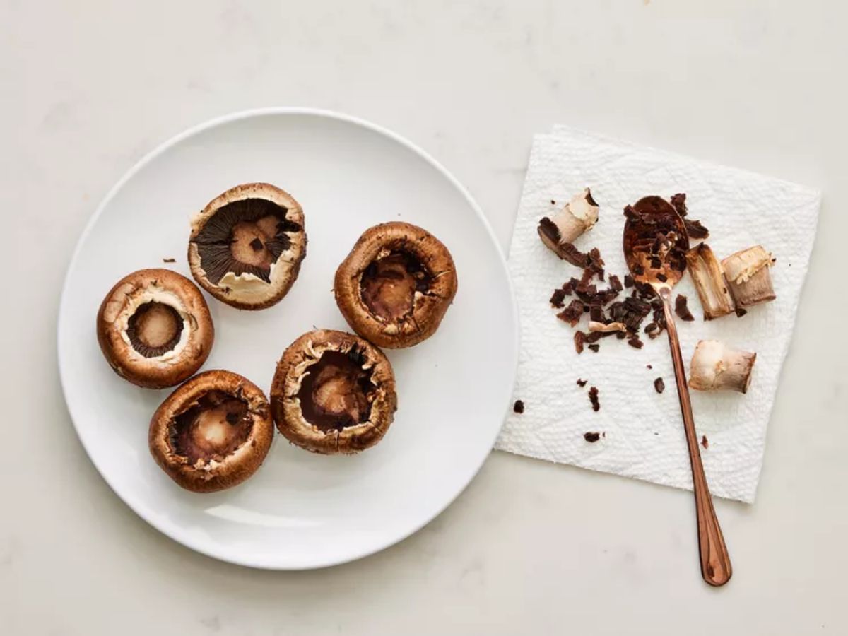 Champignons farcis au crabe – étape 3