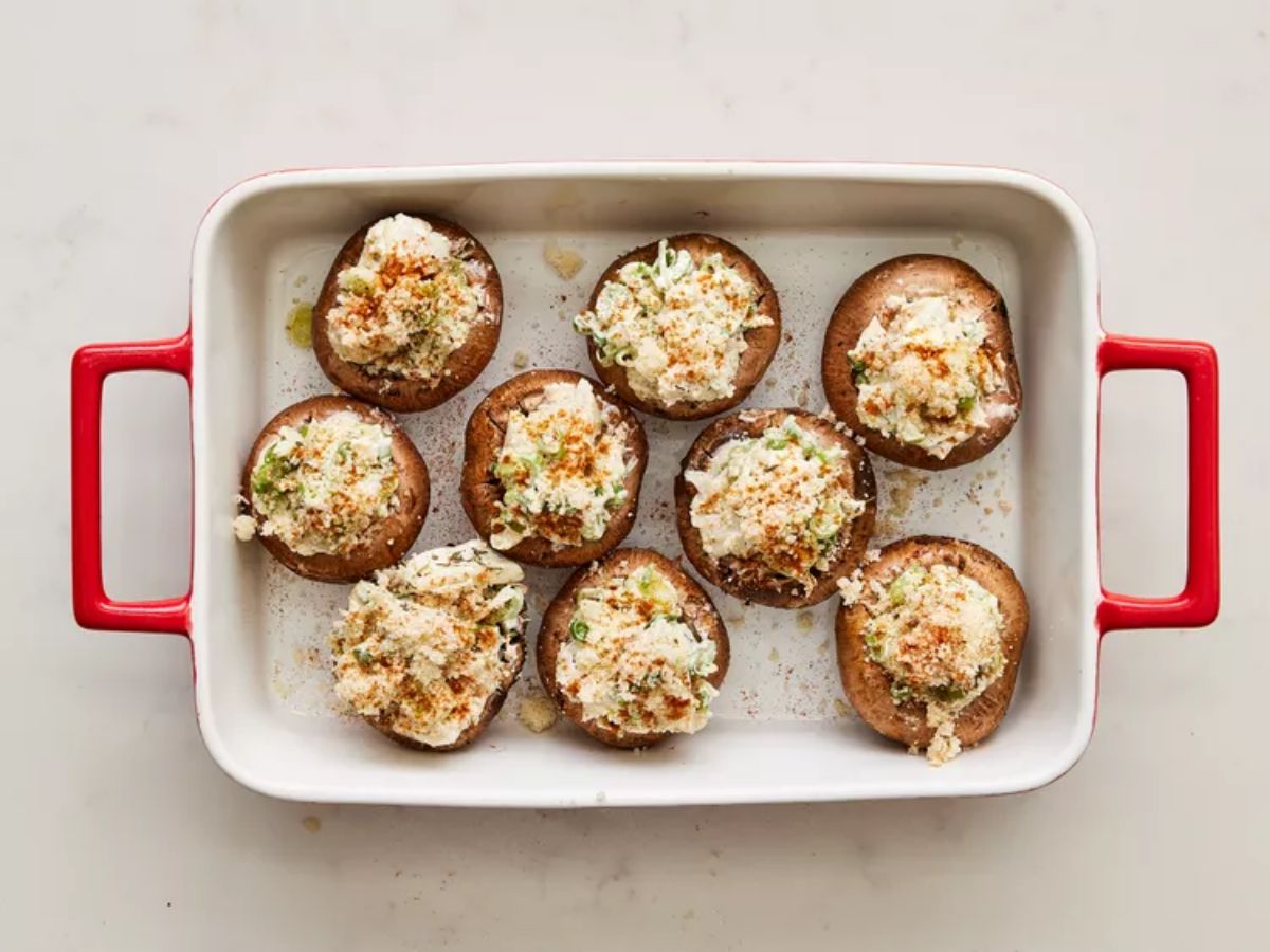 Champignons farcis au crabe – étape 4