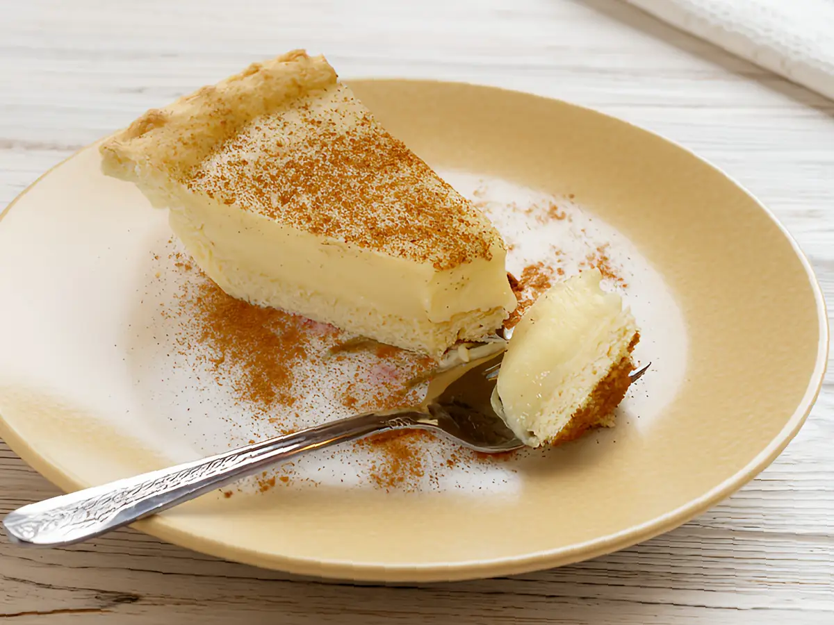 melktert – tarte au lait sud africaine à la cannelle