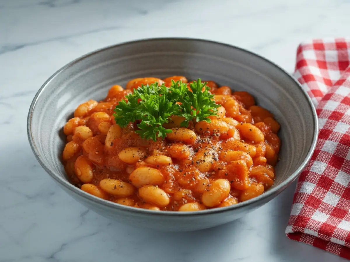 haricots blancs à la moyen orientale – sauce tomate au cumin