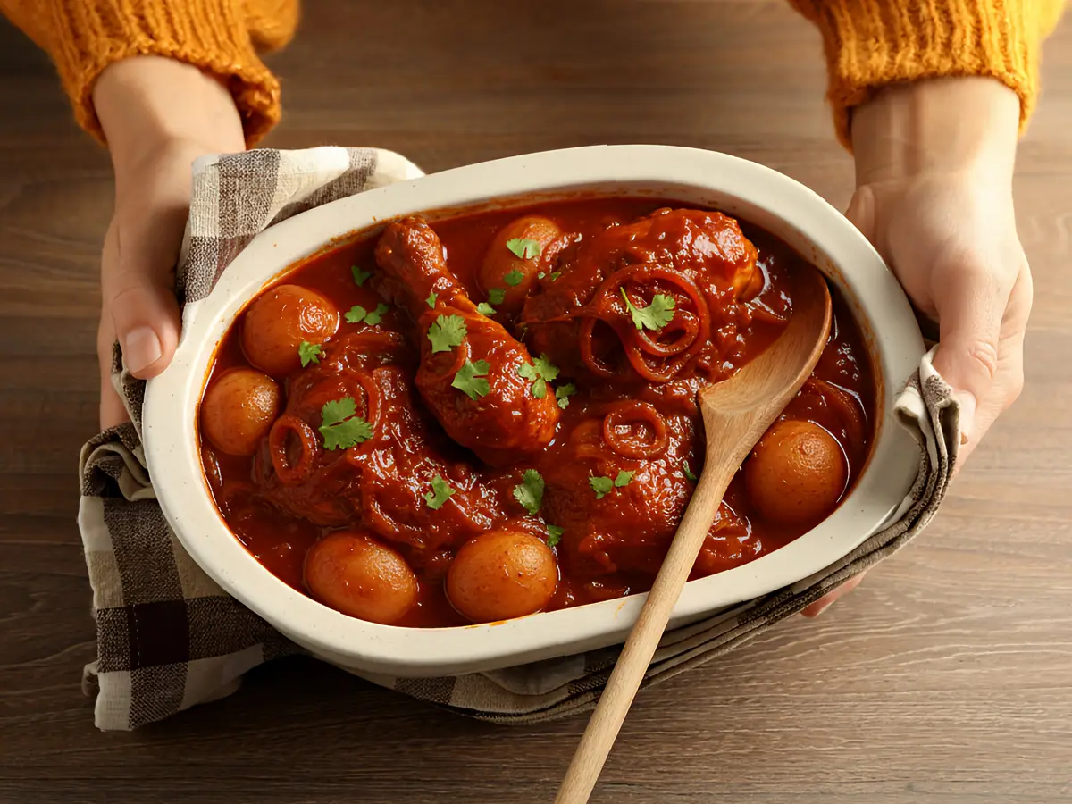doro wat éthiopien – poulet au berbere, sauce tomate oignon