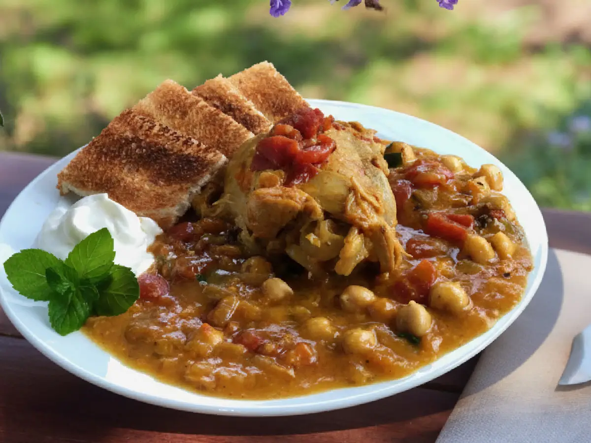 tajine de poulet à l’Instant Pot avec abricots & pois chiches