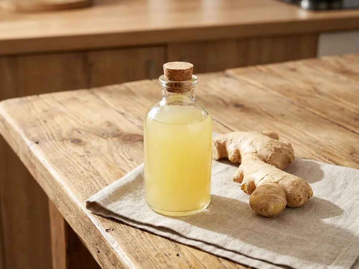 gnamakoudji ivoirien, jus de gingembre servi très froid dans un verre