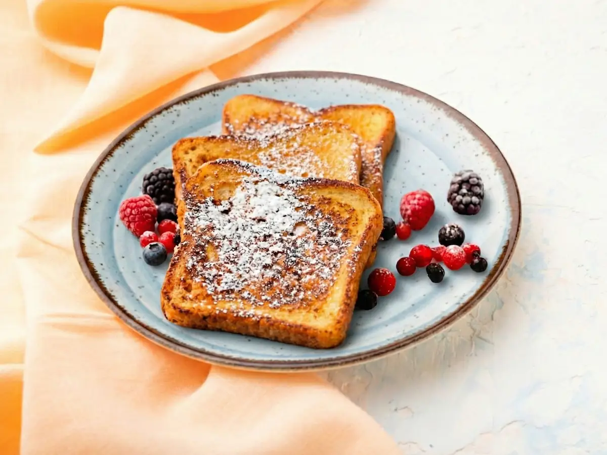 pain perdu au pain d’épices – doré à la poêle